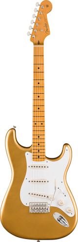 Full frontal of Fender Vintera III Late '50s Stratocaster Maple Aztec Gold.