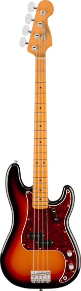 Full frontal of Fender Vintera III Late '60s Precision Bass Maple 3-Color Sunburst.