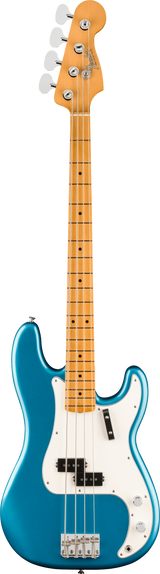 Full frontal of Fender Vintera III Late '60s Precision Bass Maple Lake Placid Blue.