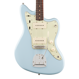 Front of Fender Vintera III Mid '60s Jazzmaster Rosewood Sonic Blue.