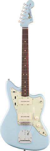 Full frontal of Fender Vintera III Mid '60s Jazzmaster Rosewood Sonic Blue.