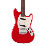 Front of Fender Vintera III Mid '60s Mustang Rosewood Dakota Red.