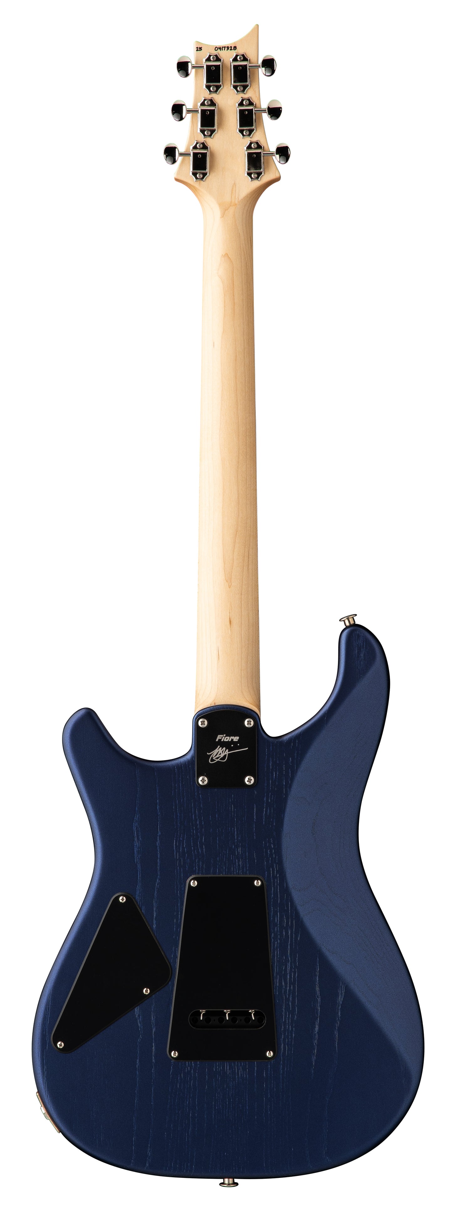 Back of PRS Fiore HH Satin Metallic Midnight.