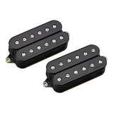 Top down angle of Fishman PRF-CS6-TH2 Fluence Signature Series Tim Henson 6-string Pickup Set Black.