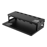 Right angle of Vertex By Gator Travel Lite 17" x 10" Pedalboard and Riser.