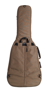 Back of Gator Transit Series Acoustic Guitar Bag Tan tucked straps.