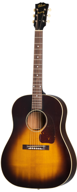 Full frontal of Gibson 1942 Banner J-45 Light Aged Vintage Sunburst.