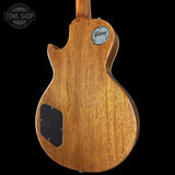 Back right angle of Gibson Custom Dealer Select 1956 Les Paul Chambered Double Gold Bigsby Ultra Light Aged 65400 body.