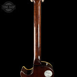 Back of Gibson Custom Dealer Select 1956 Les Paul Chambered Goldtop Aged 64566 neck.