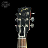 Headstock of Gibson Custom Dealer Select 1958 Les Paul Chambered Lemon Burst Light Aged 84617.