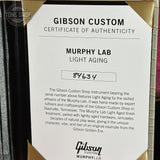 Certificate of Authenticity for Gibson Custom Dealer Select 1958 Les Paul Chambered Lemon Burst Light Aged 84634.