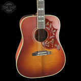 Front left angle of Gibson Custom Dealer Select 1960 Hummingbird Reissue Sinker Heritage Cherry Sunburst 23175199.