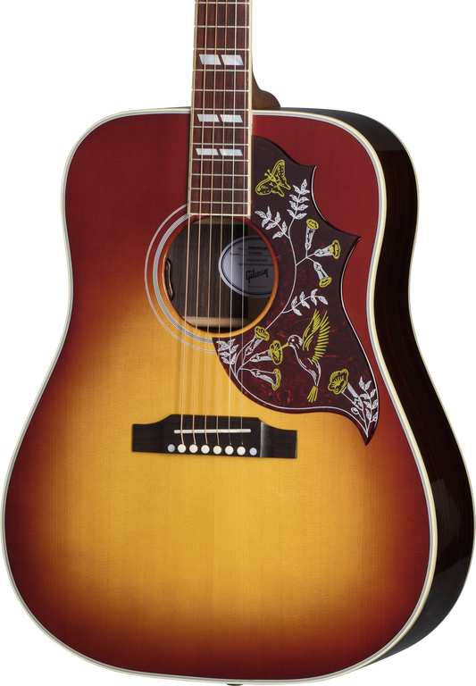 Front of Gibson Hummingbird Standard Rosewood.