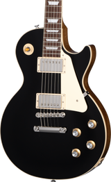 Front of Gibson Les Paul Standard 60s Plain Top Ebony Top.
