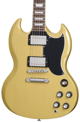 Front of Gibson SG Standard '61 Stop Bar TV Yellow.