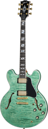 Full frontal of Gibson USA ES Supreme Seafoam Green.