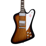 Front of Gibson USA Firebird Platypus Tobacco Sunburst.