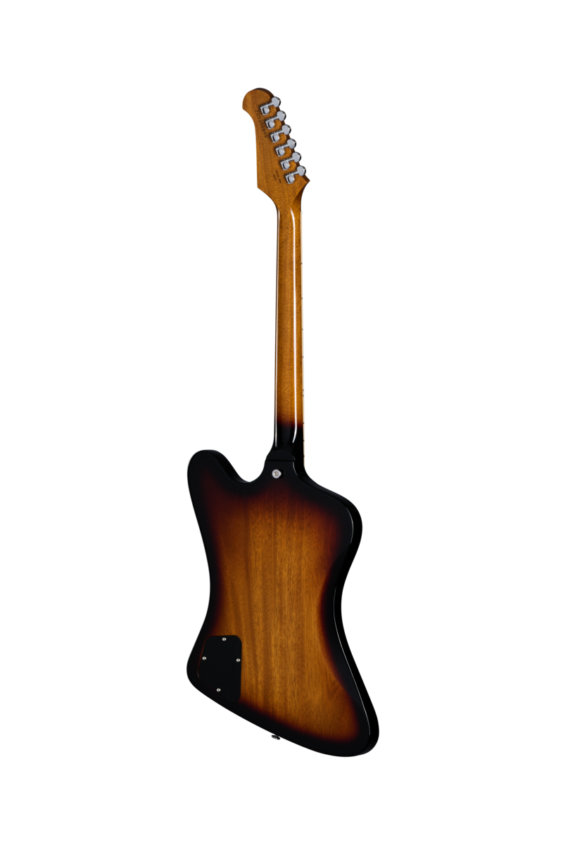 Back of Gibson USA Firebird Platypus Tobacco Sunburst.