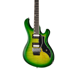 Front of Gibson Victory Floyd Rose Iguana Burst.