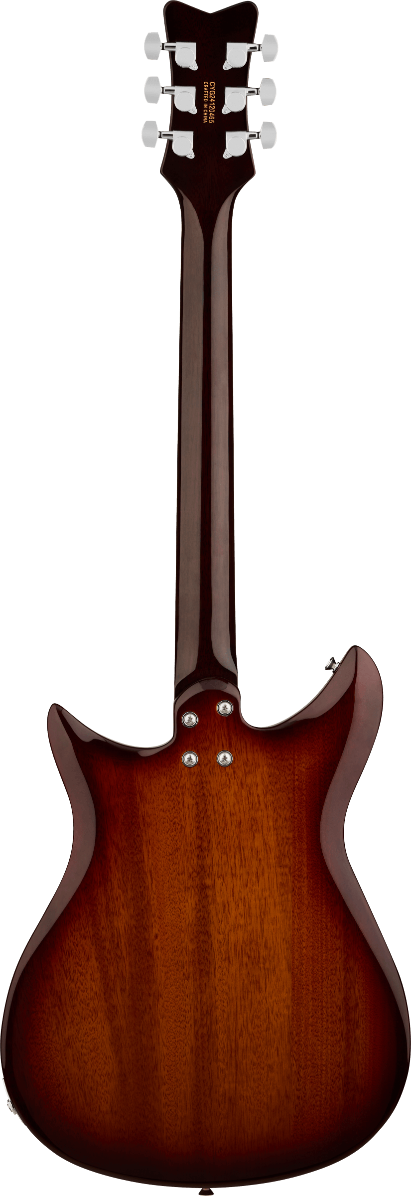 Back of Gretsch Electromatic CVT Double-Cut Havana Burst.