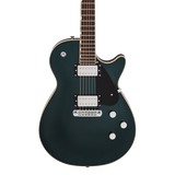 Front of Gretsch Electromatic Jet Cadillac Green.