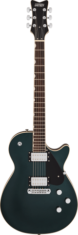 Full frontal of Gretsch Electromatic Jet Cadillac Green.