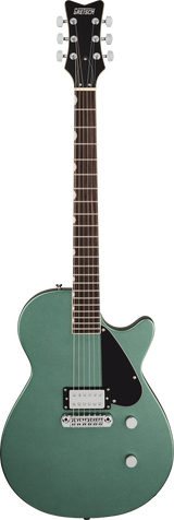 Full frontal of Gretsch Electromatic Jet Club 1 Pickup Steel Olive.