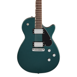 Front of Gretsch Electromatic Jet Club Druid Green.