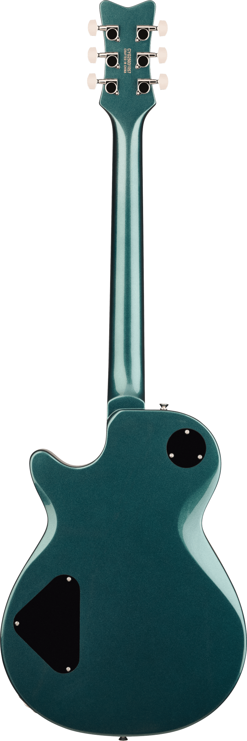 Back of Gretsch Electromatic Jet Club Druid Green.