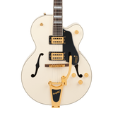 Front of Gretsch G2420TG Streamliner Hollow Body wBigsby LTD Vintage White.