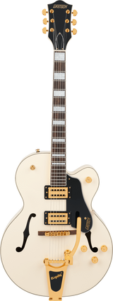 Full frontal of Gretsch G2420TG Streamliner Hollow Body wBigsby LTD Vintage White.