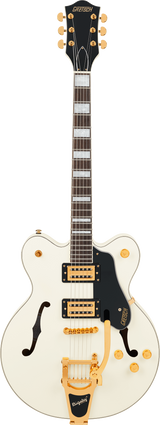 Full frontal of Gretsch G2622TG Streamliner Center Block DoubleCut wBigsby LTD Vintage White.