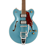 Front of Gretsch G2622T Streamliner Center Block Double Cut w/bigsby Arctic Blue.