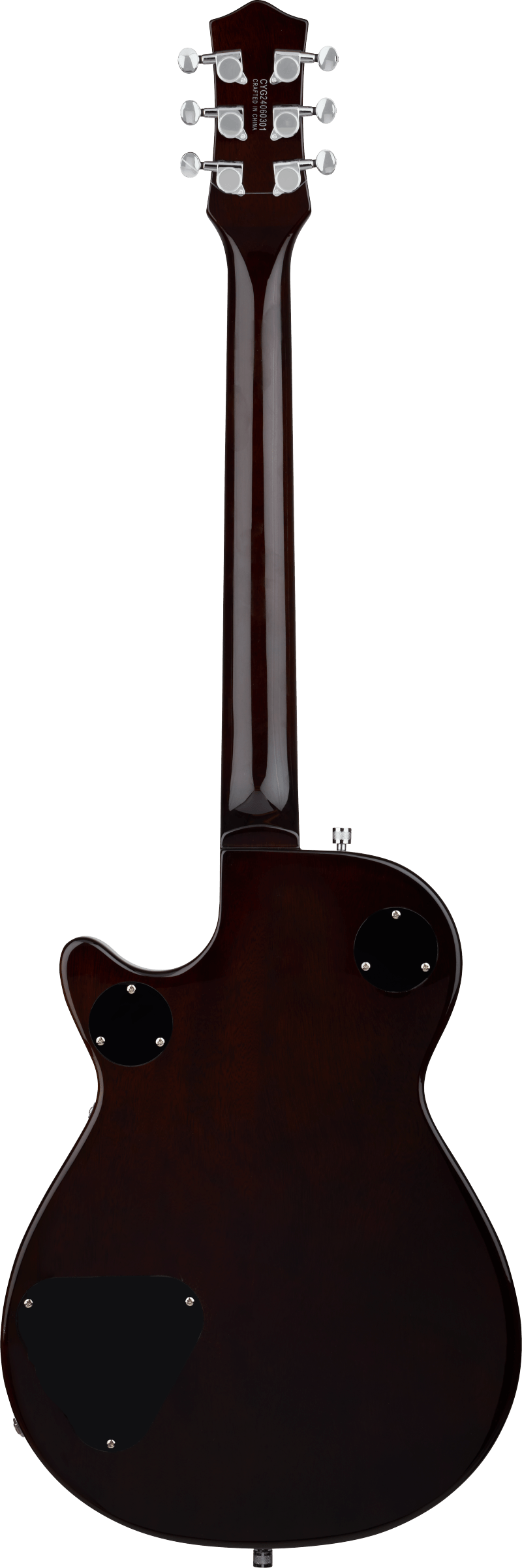 Back of Gretsch G5230T Electromatic Sparkle Jet FT Single-Cut with Bigsby Laurel Fingerboard Gold Sparkle.