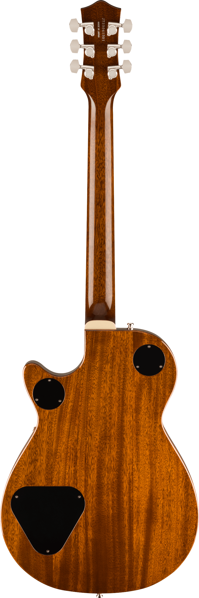 Back of Gretsch G6130T Limited Edition Sidewinder w/String-Thru Bigsby Bourbon Stain.