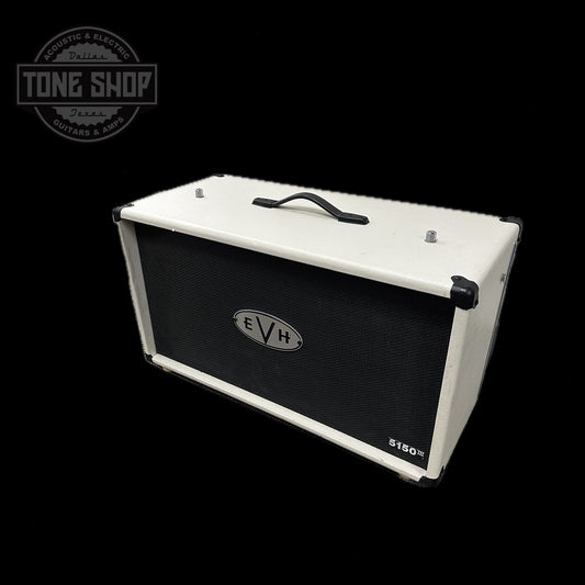 Front of Used EVH 5150 2x12 Cab White.