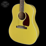 Front angle of Gibson Custom Made 2 Measure J-45 All Mahogany TV Yellow LR Baggs VTC.