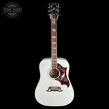 Full front of Gibson Custom Dove Alpine White LR Baggs VTC.