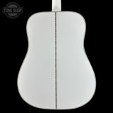 Back of Gibson Custom Dove Alpine White LR Baggs VTC.