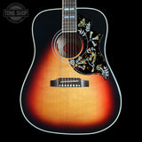 Front of Gibson Custom Made 2 Measure Hummingbird Maple Long Scale Tri-burst LR Baggs VTC.