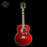 Full front of Gibson Custom Made 2 Measure SJ-200 Candy Apple Red Gloss LR Baggs VTC.