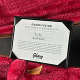 Certificate of authenticity for Gibson Custom Made 2 Measure J-185 Original Mahogany Gold Top VOS LR Baggs VTC.
