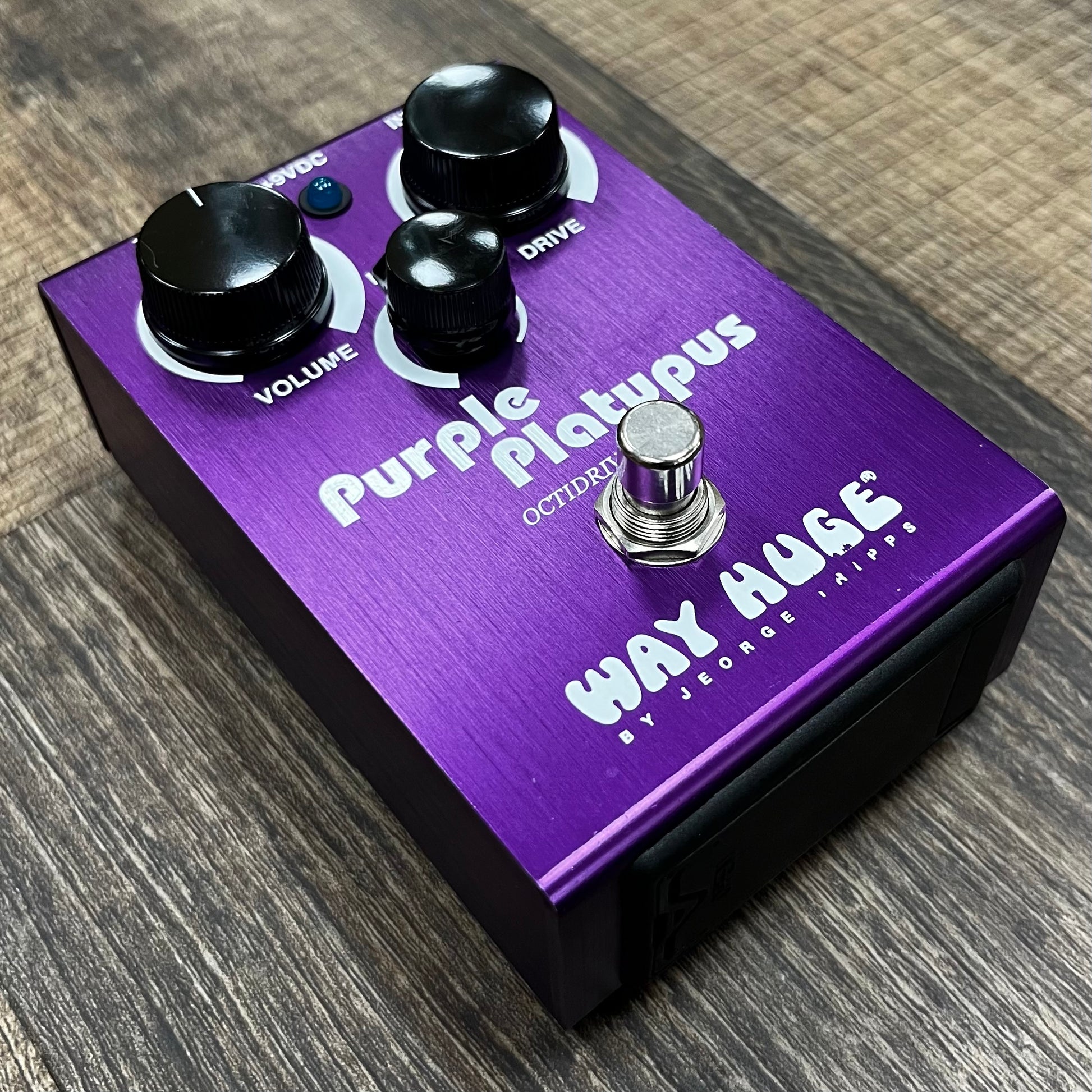 Side of Used Way Huge Purple Platypus Octi-Drive Pedal MKII TFW79