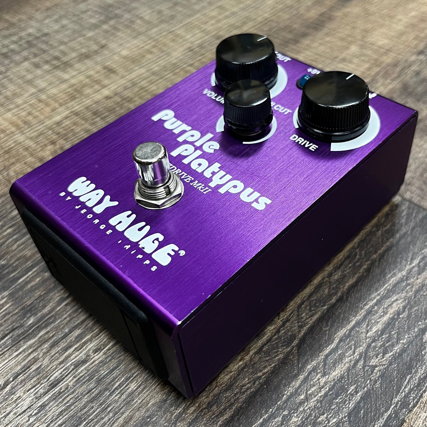 Side of Used Way Huge Purple Platypus Octi-Drive Pedal MKII TFW79