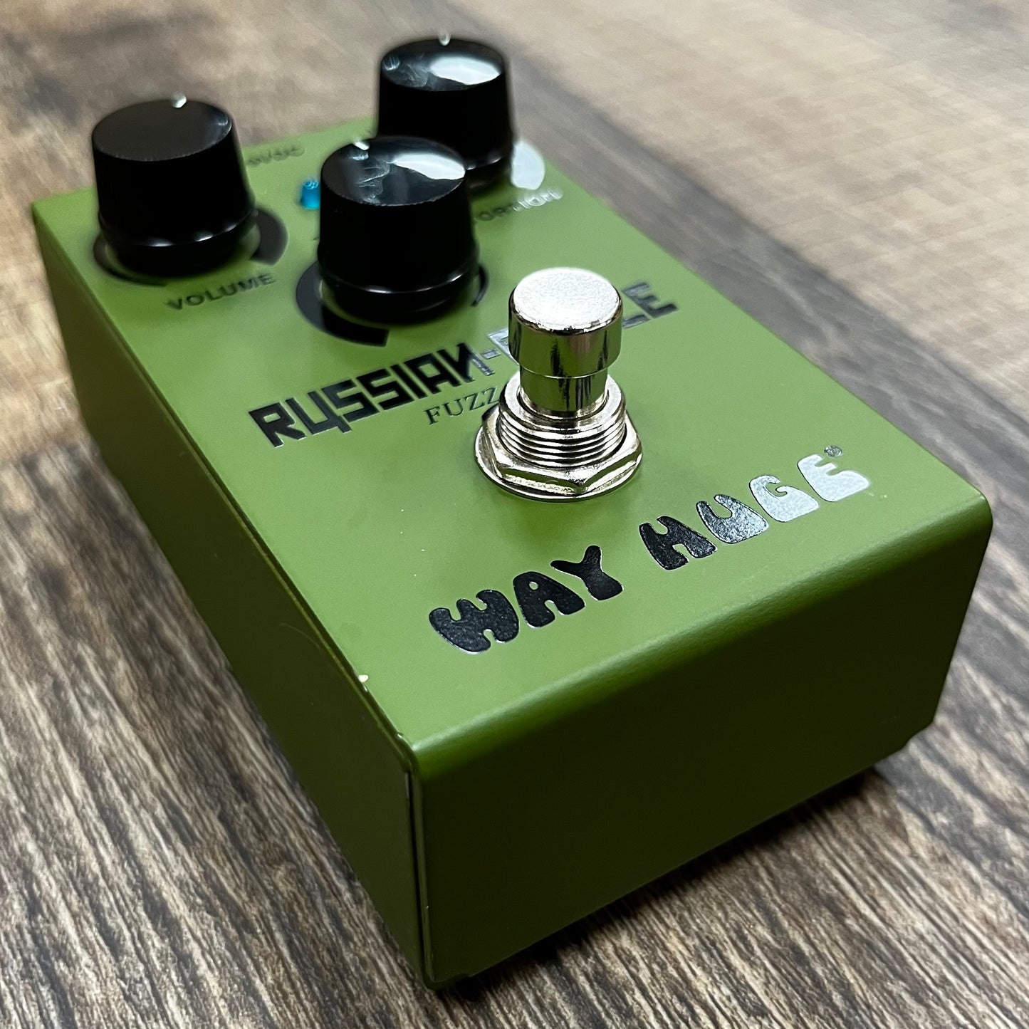 Side of Used Way Huge Russian Pickle MKII WM42 Fuzz Pedal w/box TFW76