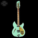 Full front of Used 2025 Rickenbacker 360/12 Seafoam Green Pearl 12 String.