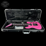 Jackson Custom Shop USA Special Edition Soloist Platinum Pink in case.