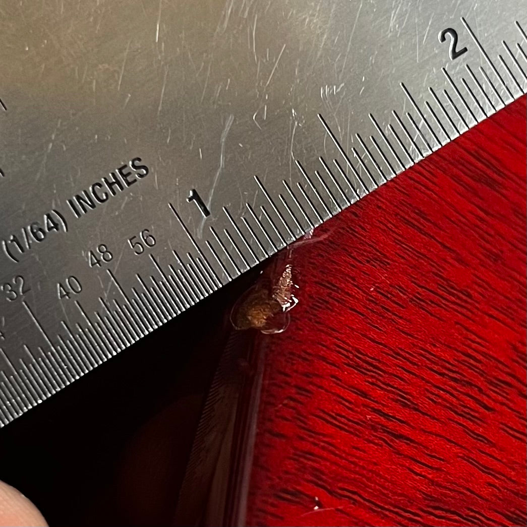 Ding on side of Used 2018 Gibson Les Paul Traditional Heritage Cherry Sunburst w/Case TFW2794