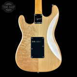 Back of Used Squier 70's Classic Vibe Stratocaster Natural.