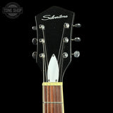 Headstock of Used Silvertone 1423 Jupiter Reissue.